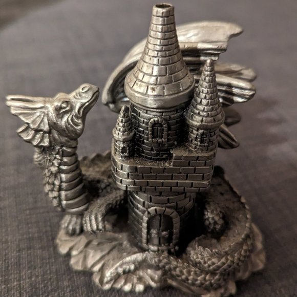 Pewter Dragon Incense Burner - Picture 2 of 3